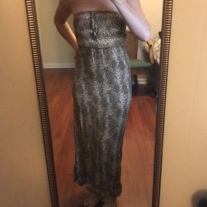 Cheetah print maxi dress